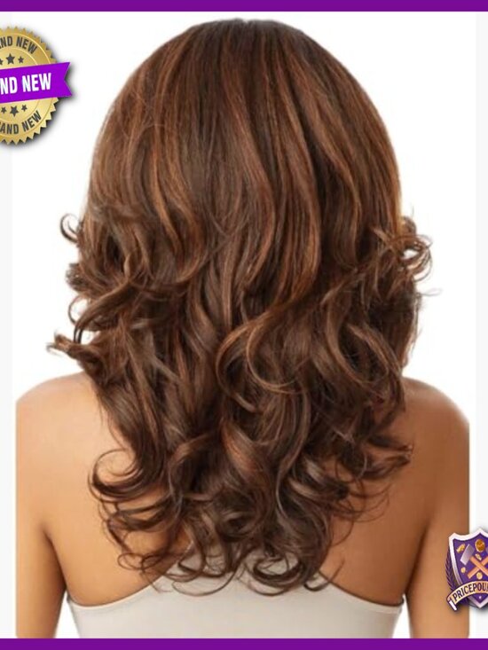 13x6 Lace Front Wig, Hand-Tied Synthetic Hair, Heat Friendly Wavy Style